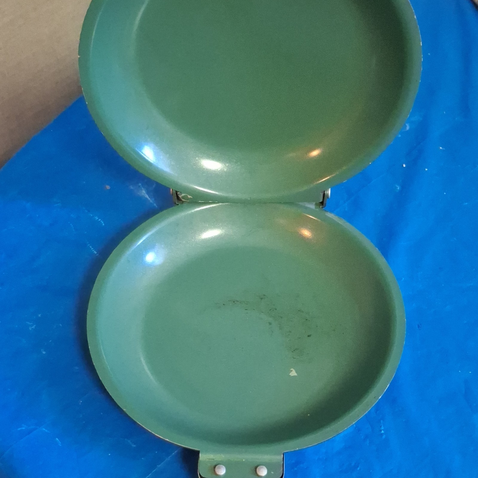 Green Non-Stick Round Frying Pan Set 10 in Long Handle, Gas/Electric 2pc