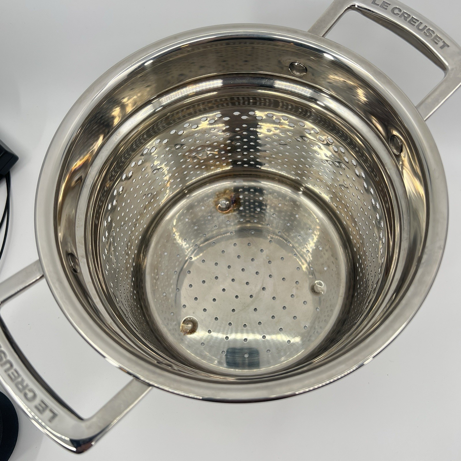 Le Creuset Colander Insert Stainless Steel Pasta & Vegetable Streamer Pot 8.5”