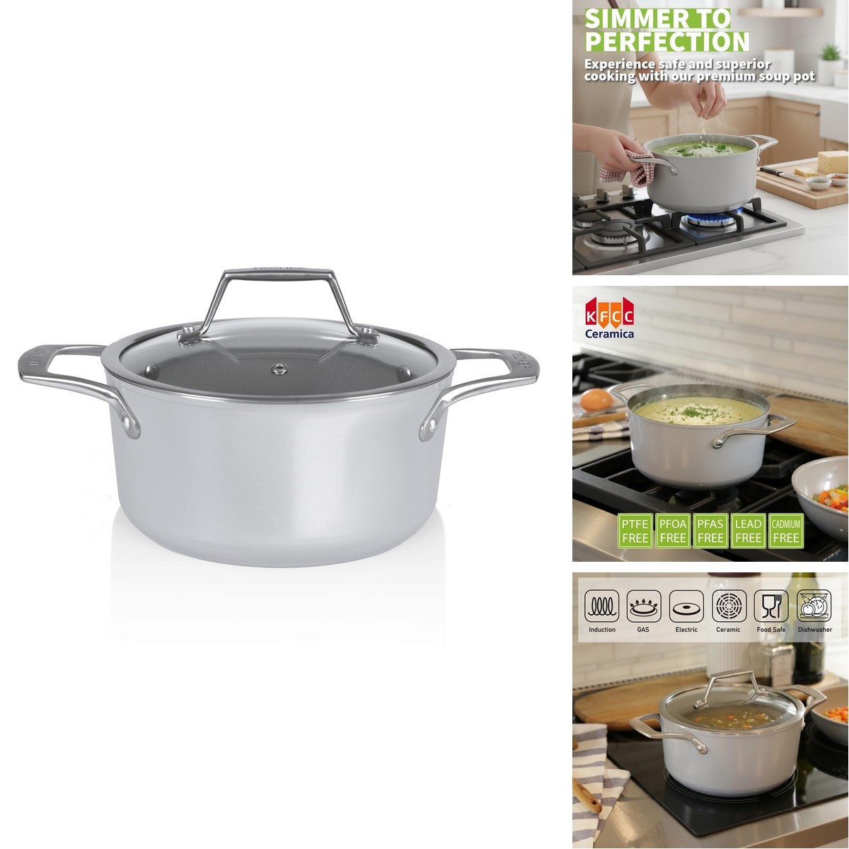 – Ceramic Nonstick Soup Pot Glass Lid Pfas Ptfe And Pfoa