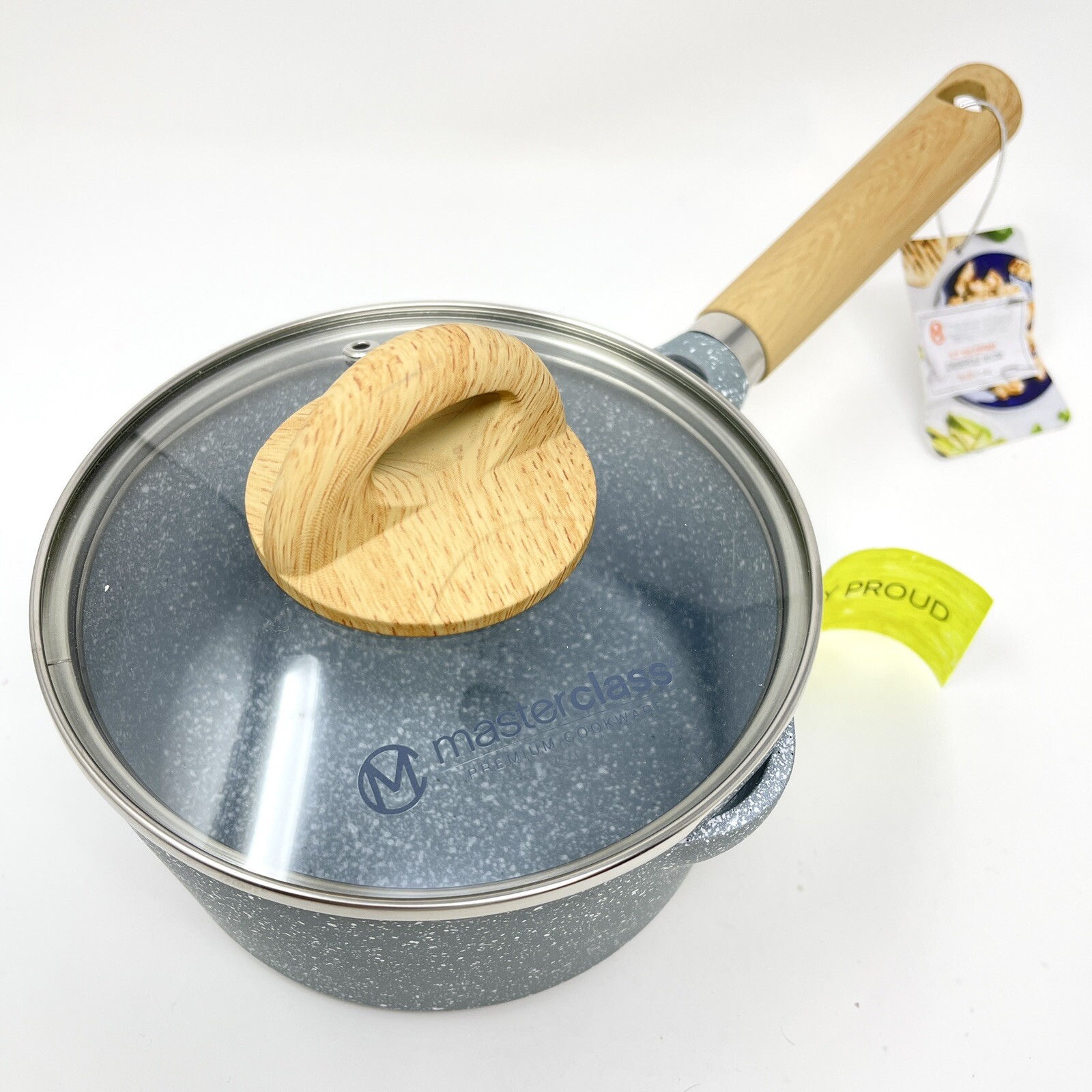 Masterclass Saucepan 1.5 Qt Casserole 6.5 Inch With Lid Premium Kitchen Cookware