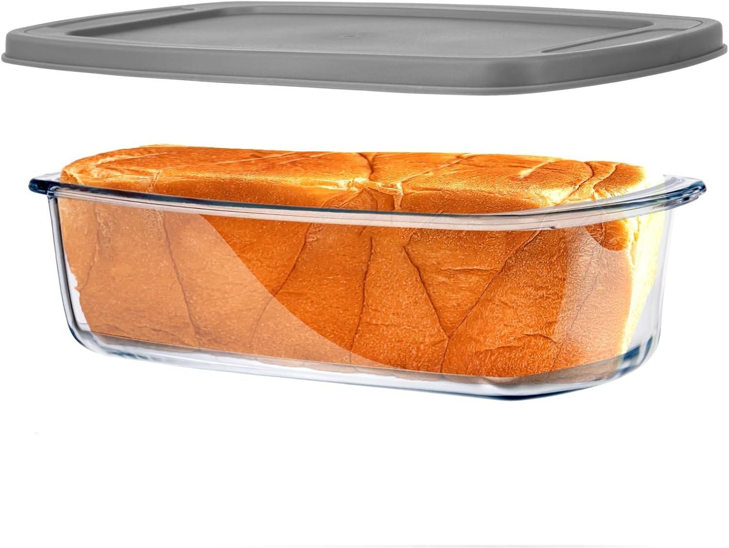 Glass Loaf Pans for Baking Bread with Lids 1 Set – 1.9 Qt Glass Loaf Pan |