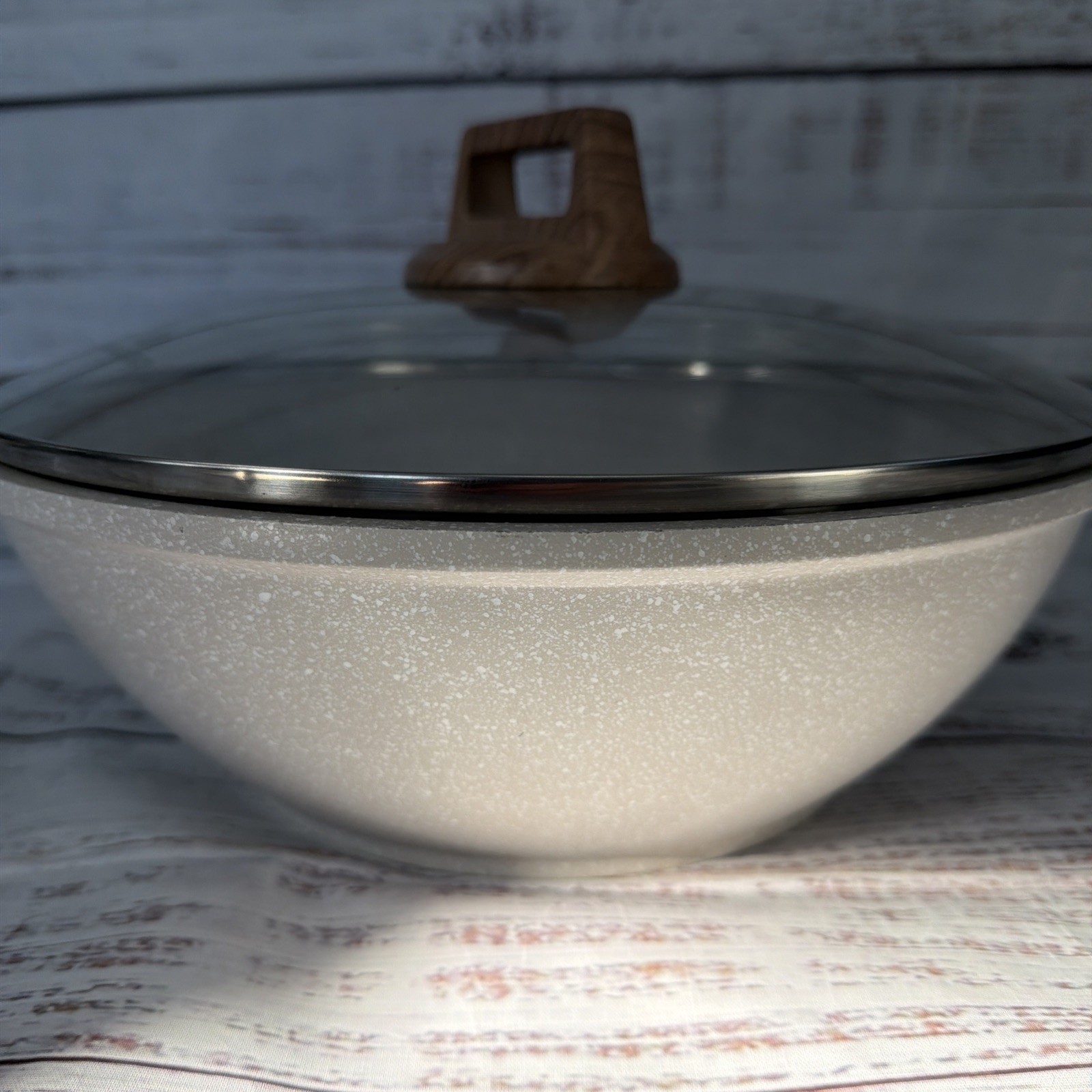 Natural Elements Induction Ready Non-stick 12.5” Wok Pan w/ Lid – Slight BEND