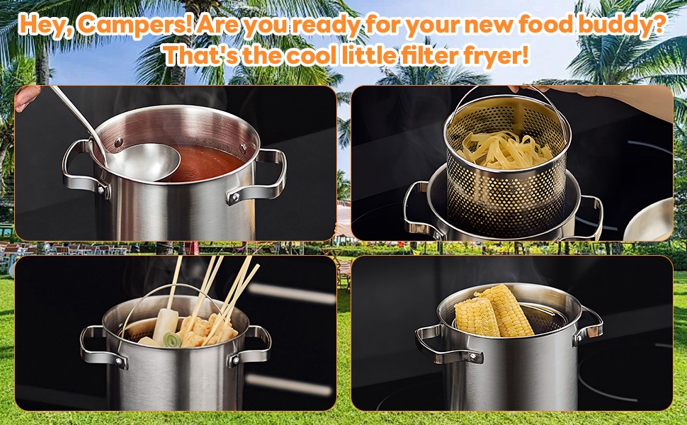 Asparagus Pot, Stainless Steel Asparagus Steamer 4.3L/1.14Gal 3-Ply Base