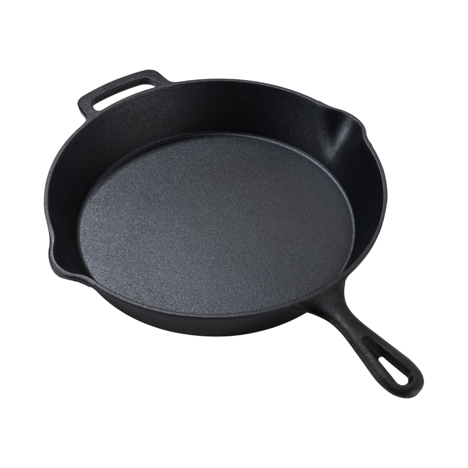 Black 12 Inch Cast Iron Non-Stick Frying Pan
