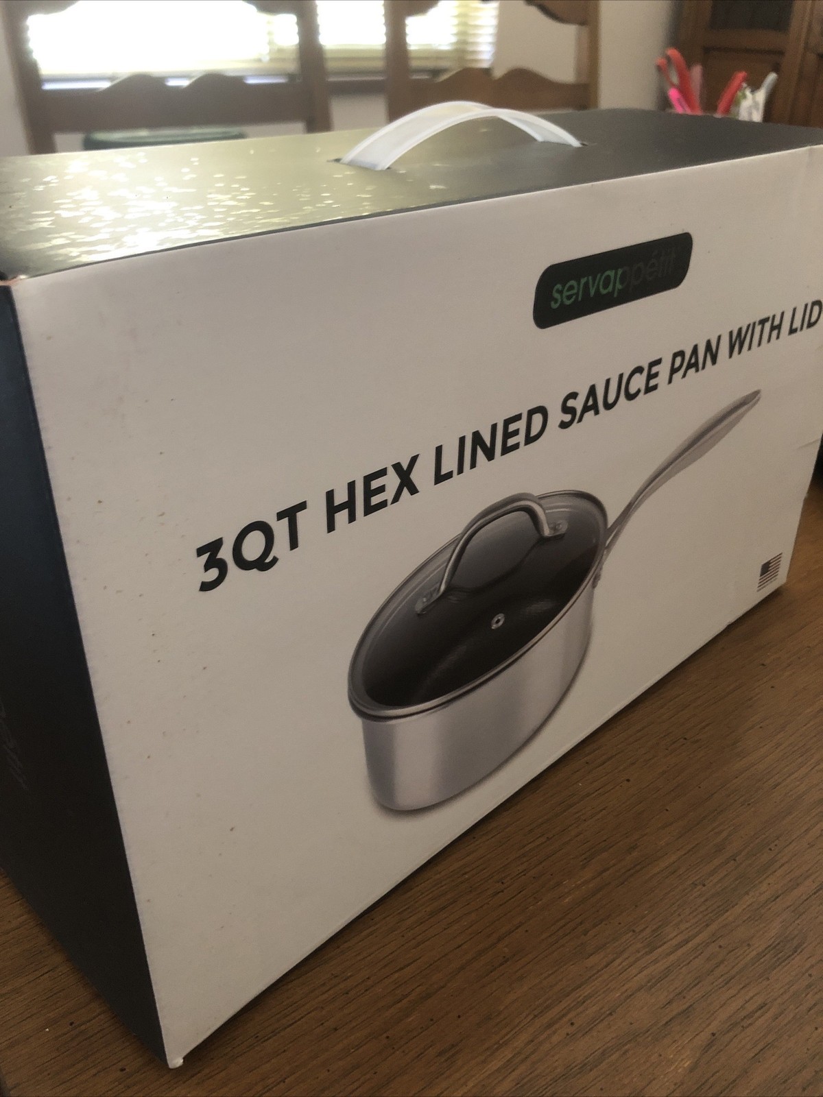Servappetit 3 qt Sauce Pan Quality Stainless Steel with Lid New In Box