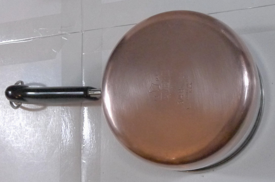 Revere Ware 3/4Qt Clinton 84 Copper Bottom Pot – Used – NO LID J8