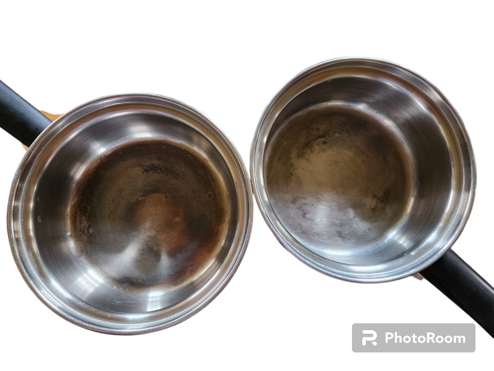 AMWAY QUEEN 1 1/2 QUART MULTI-PLY 18/8 STAINLESS STEEL SET OF 2 SAUCEPANS W/LIDS