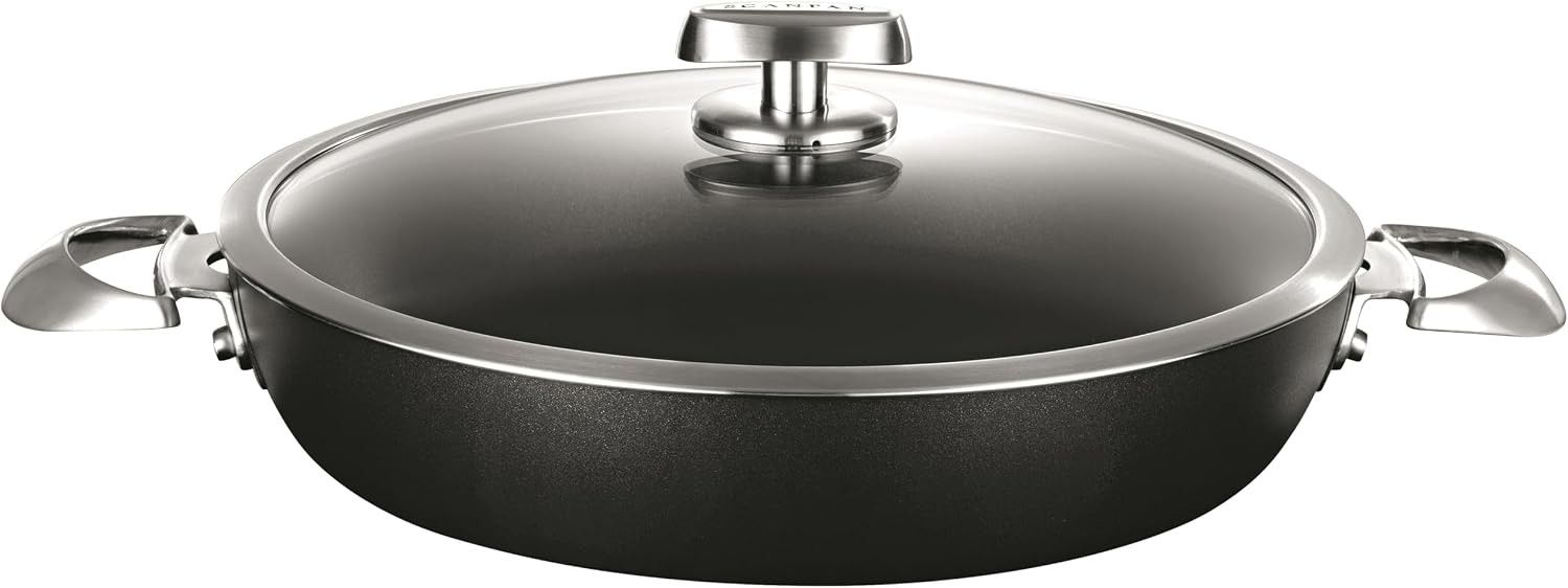 Pro IQ 4.25 qt Nonstick Chef Pan with Lid – Compatible with All Cooktops
