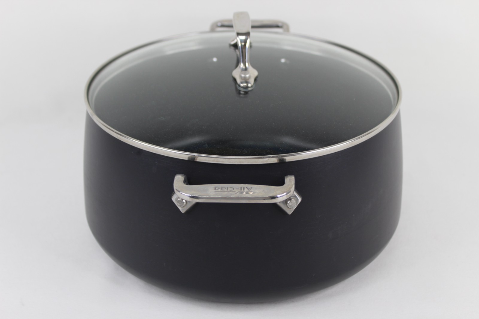 All-Clad HA1 Hard Anodized Nonstick 8 qt Stock Pot with Lid * Double Handle