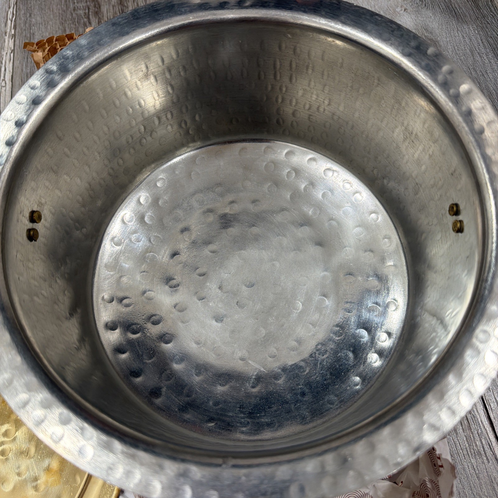 P•TAL Brass Stock Pot with Lid Naturally Nonstick and Toxin Free Pasta Pot 3 Qt