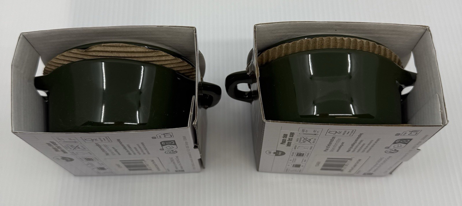 Staub Mini Cocotte Basil Green Ceramic Set of 2, 10cm, Dishwasher Safe
