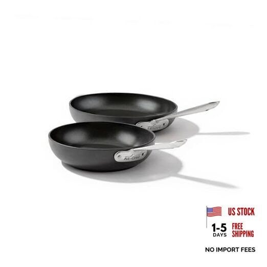 All-Clad HA1 Hard Anodized Non Stick Fry Pan Set 2 Piece, 8, 10 2 Piece Set