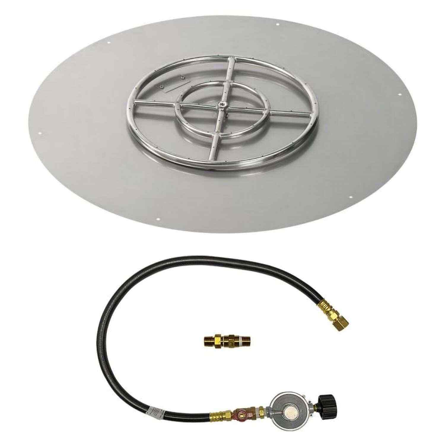 BBQGuys Signature 30 Inch Stainless Steel Round Flat PanMatch Light Kit18 Inch