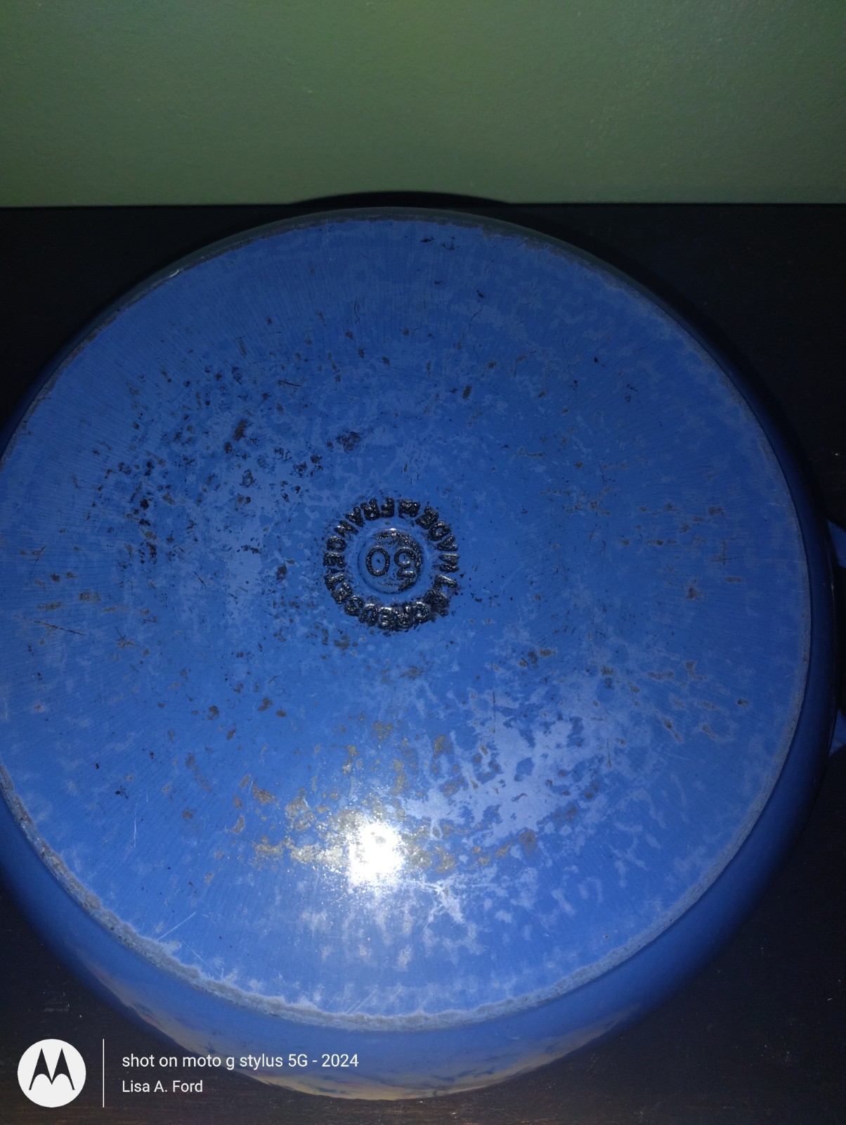 Le Creuset #30 Blue Enameled Cast Iron Braiser Buffet Casserole Pan w/Lid France