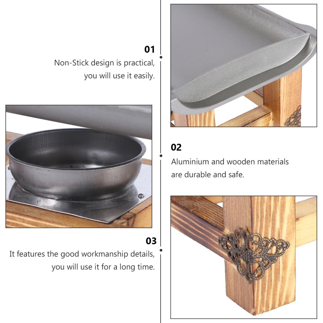 Non-Stick Barbecue Tray 11.81X5.51X3.93 Inch Portable Japanese Style Grill Pl…