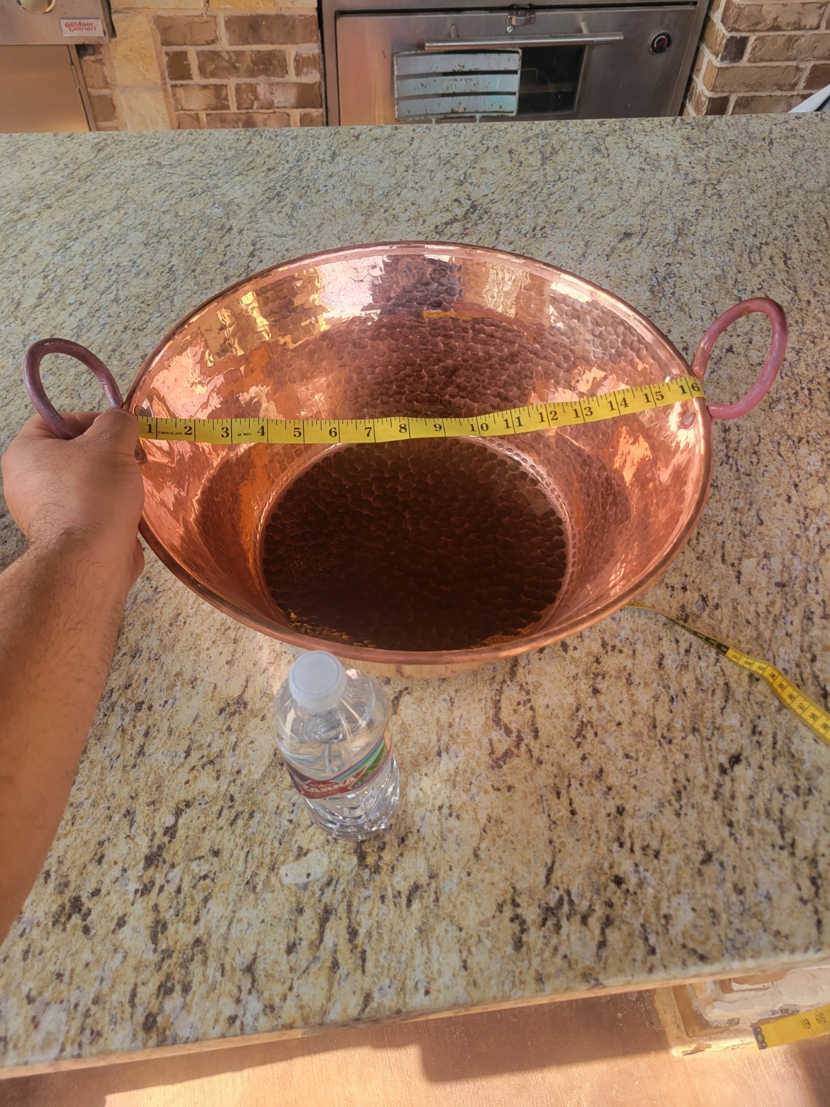 Cazo De Cobre, 14″ Authentic Copper Pot, Heavy Duty Hammered Wok Jam Pan, Mad…