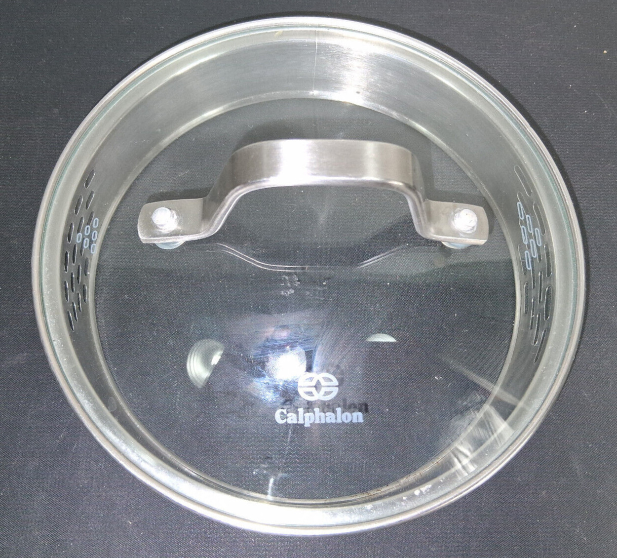 Calphalon Steamer Lid Stainless Steel Glass Replacement 6 3/8″ Inside 7″ Outside
