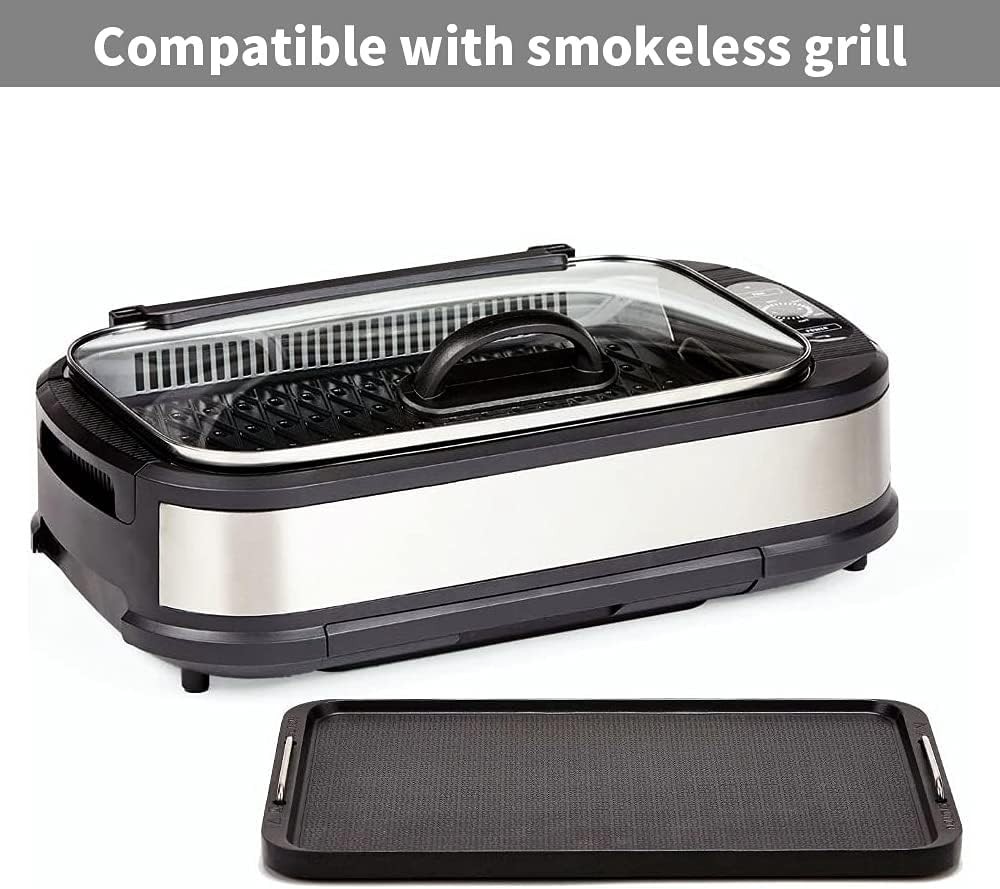 Flat Top Non-Stick Griddle Grill Pan, 14.96″ x 8.66″ – Dishwasher Safe Elegance
