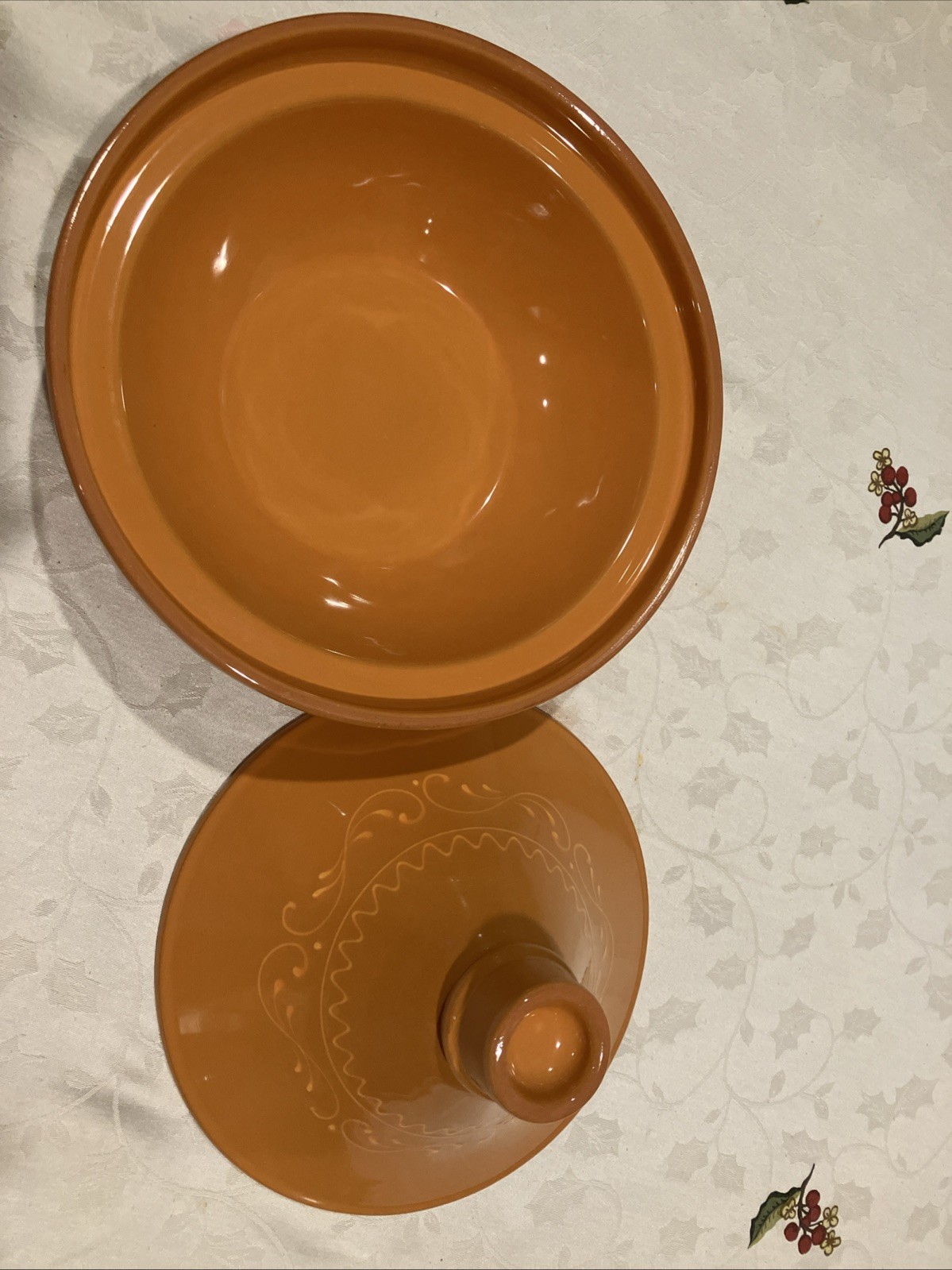 TAJINE Cooking Pot-TAGINE Ceramic Pottery Made in Portugal 11” GOLD TONE