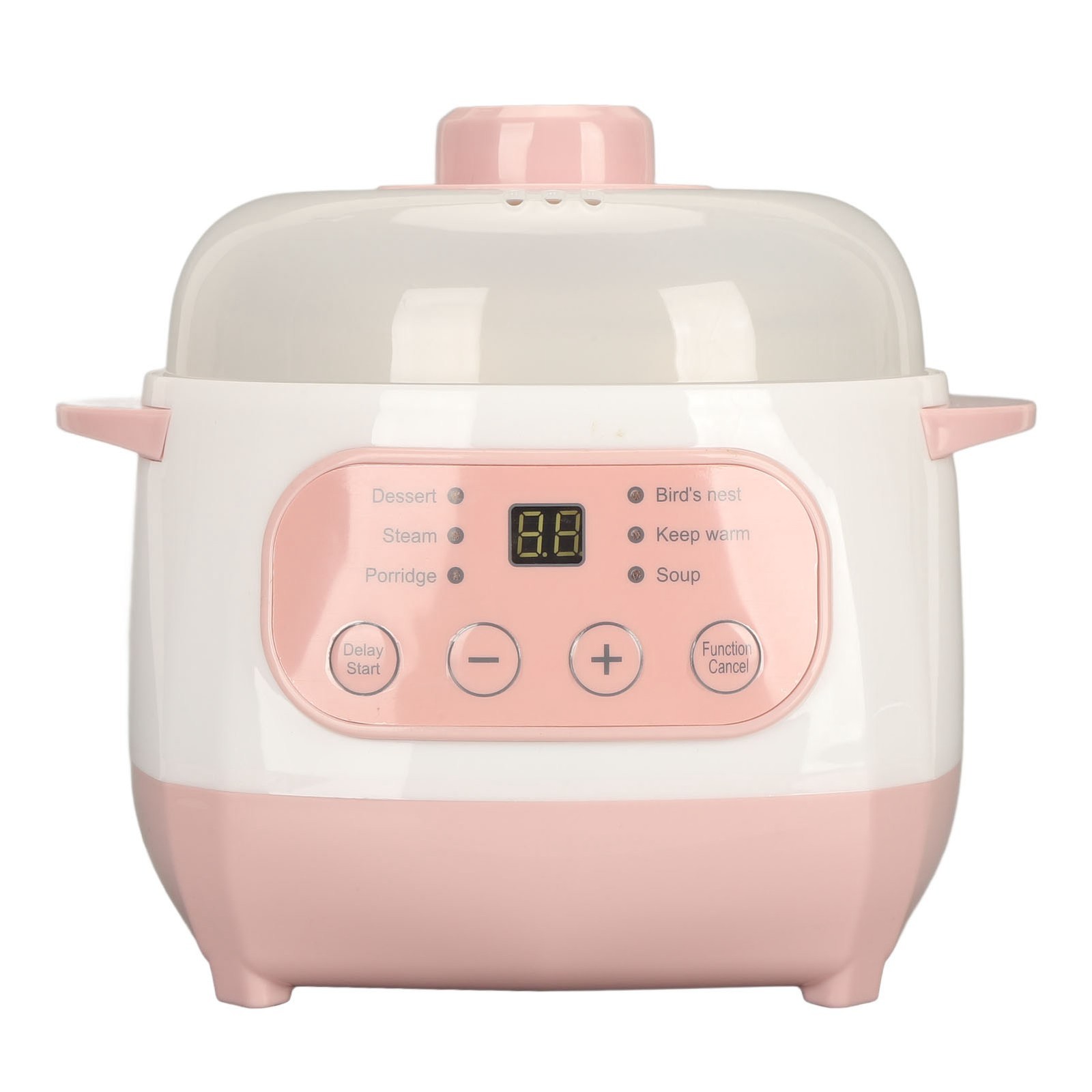 1L Electric Stew Pot Ceramic Soup Porridge Cooker Slow Cookers with Lid v1