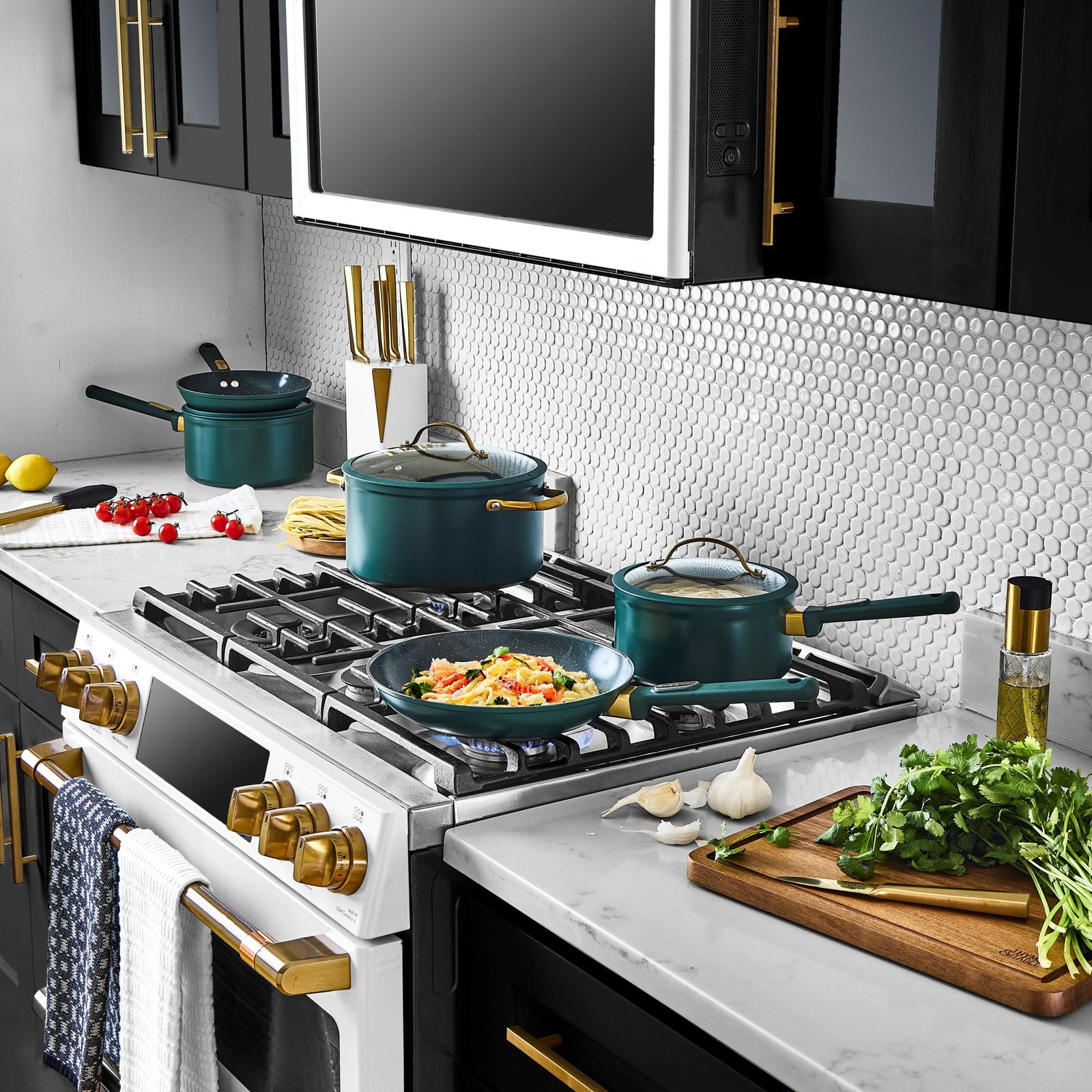 12-Piece Ceramic Non-Stick Granite Collection, Non-Toxic Cookware Set