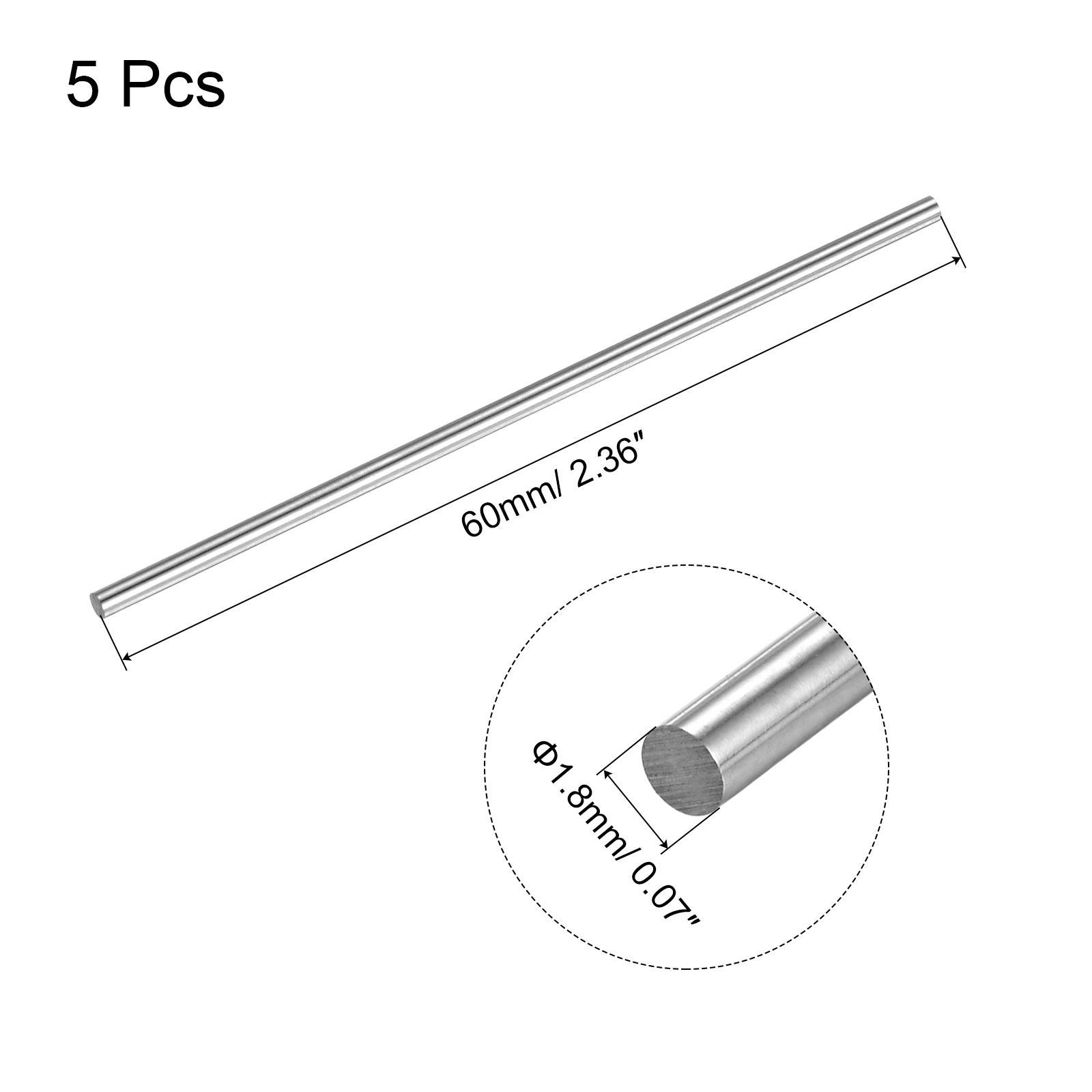 1.8x60mm Round Steel Rod 63-65 HRC HSS Lathe Bar Stock Tool 5pcs