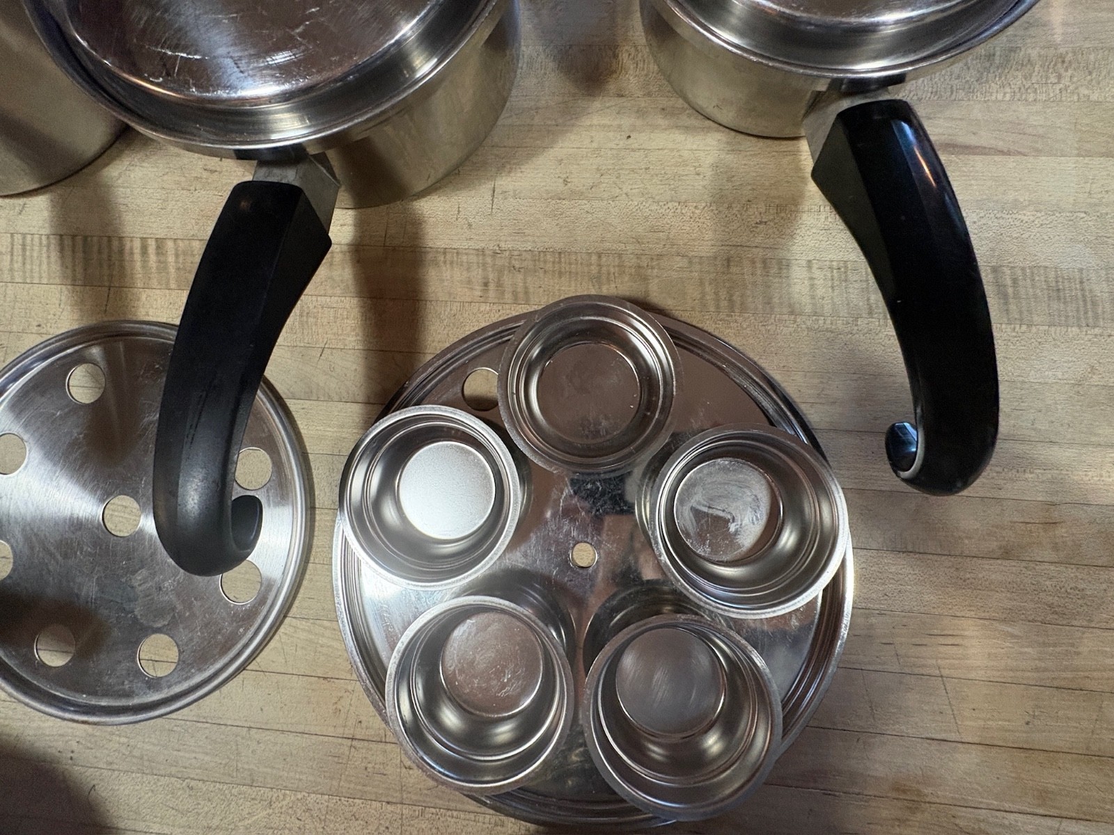 Vtg 14 pcs Seal-O-Matic Thermium Multi-Plex Stainless Steel USA Cookware Set USA