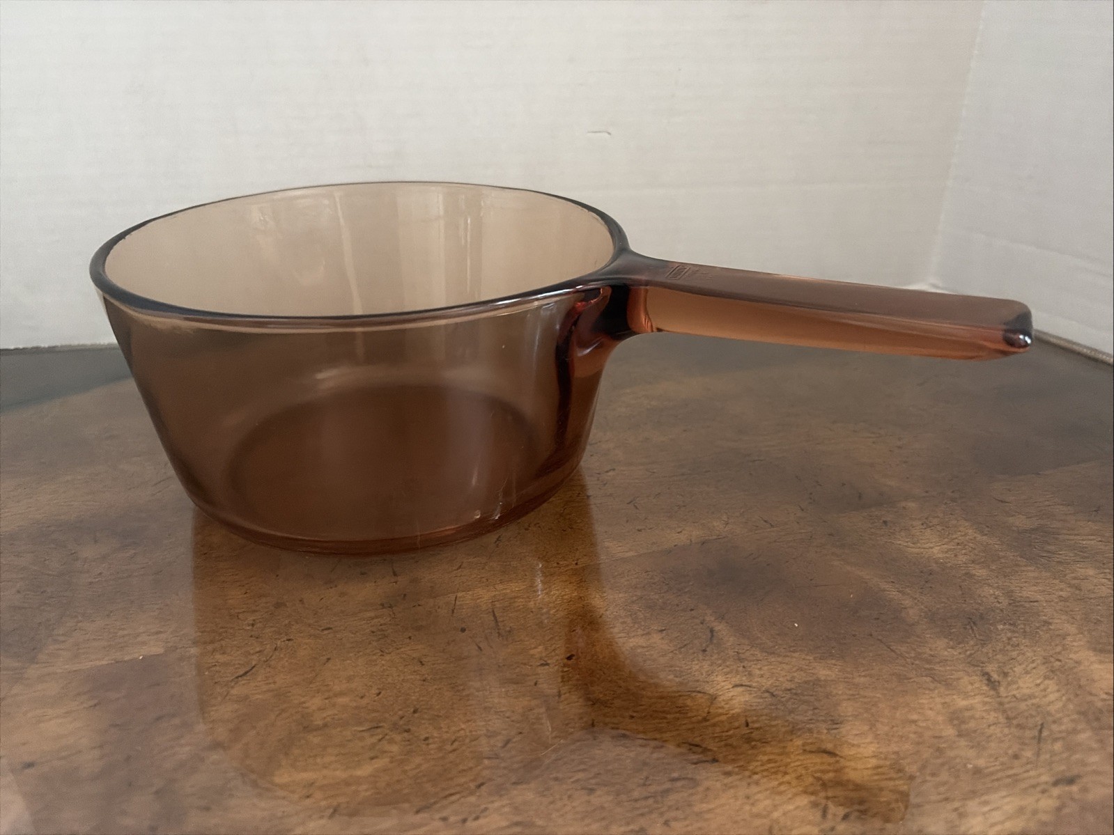Vintage Corning Amber Vision Ware 1.5 Liter Sauce Pan No Lid. Made In France