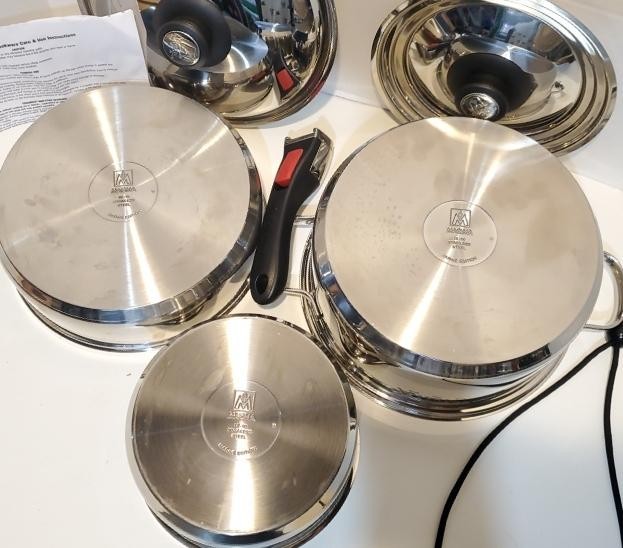 Magma 7 Pc Nesting Stainless Steel Induction Cookware Set A10-362-IND Marine Edn