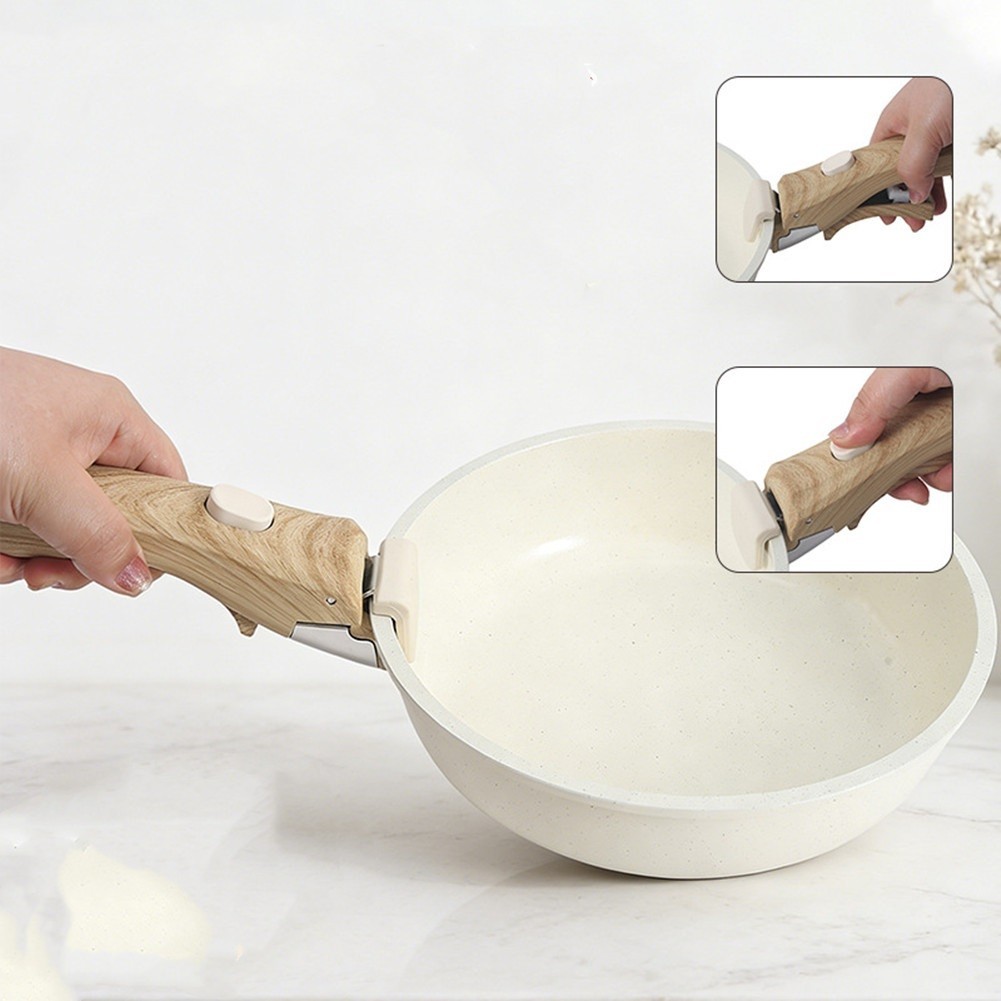 Wood Like Detachable Handle for Cookware 1/2pcs Bakelite Ergonomic Shape