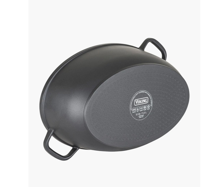 Viking Culinary 3-in-1 8.6 Qt Die Cast Oval Roaster with Glass Lid BRAND NEW BOX
