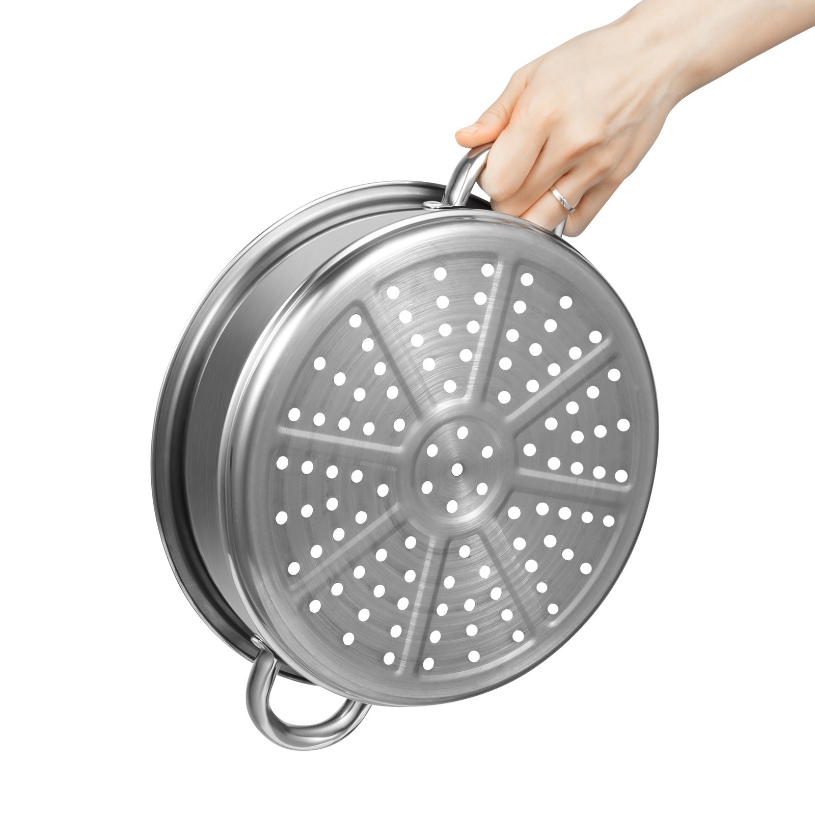 5 Tier Stainless Steel Steamer Cooker Steam Pot Kitchen Food Cooking + Glass lid