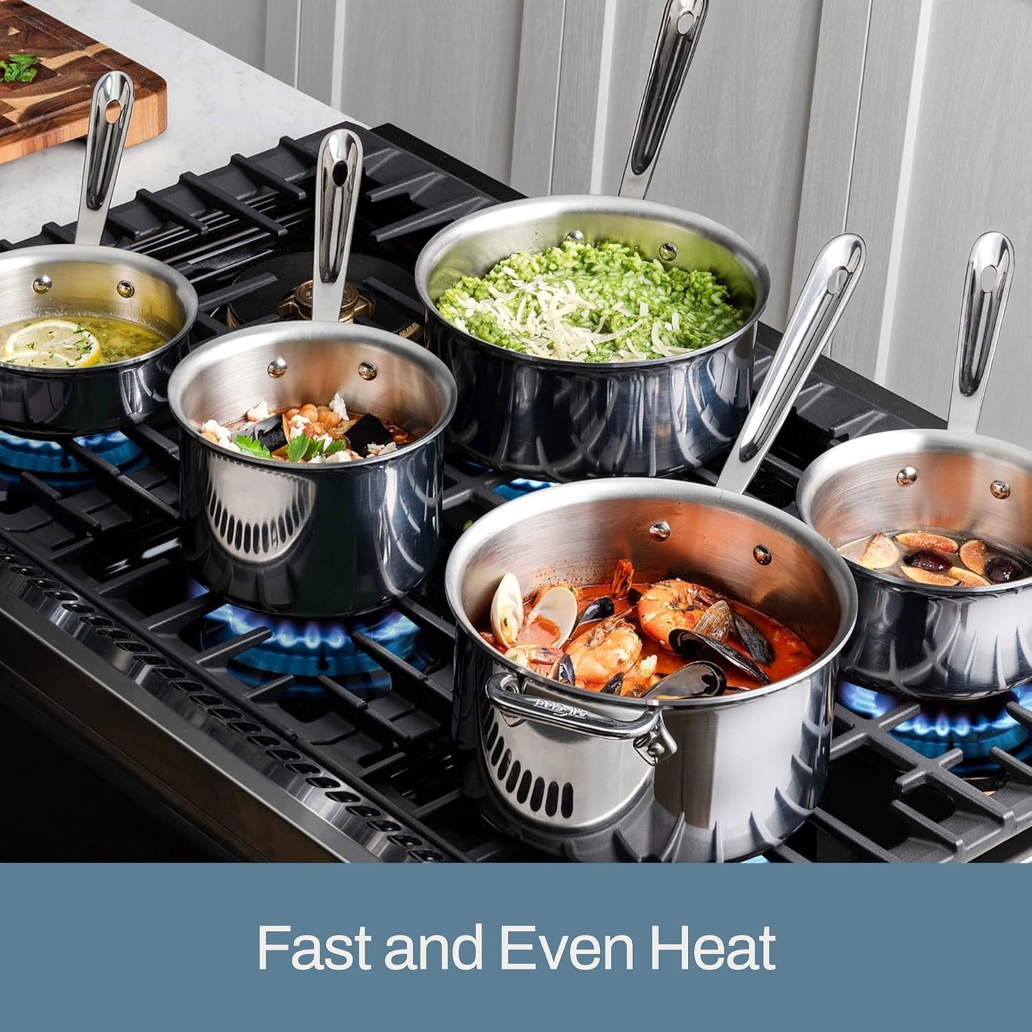 Stainless Steel Saucepan for Even Heat Distribution