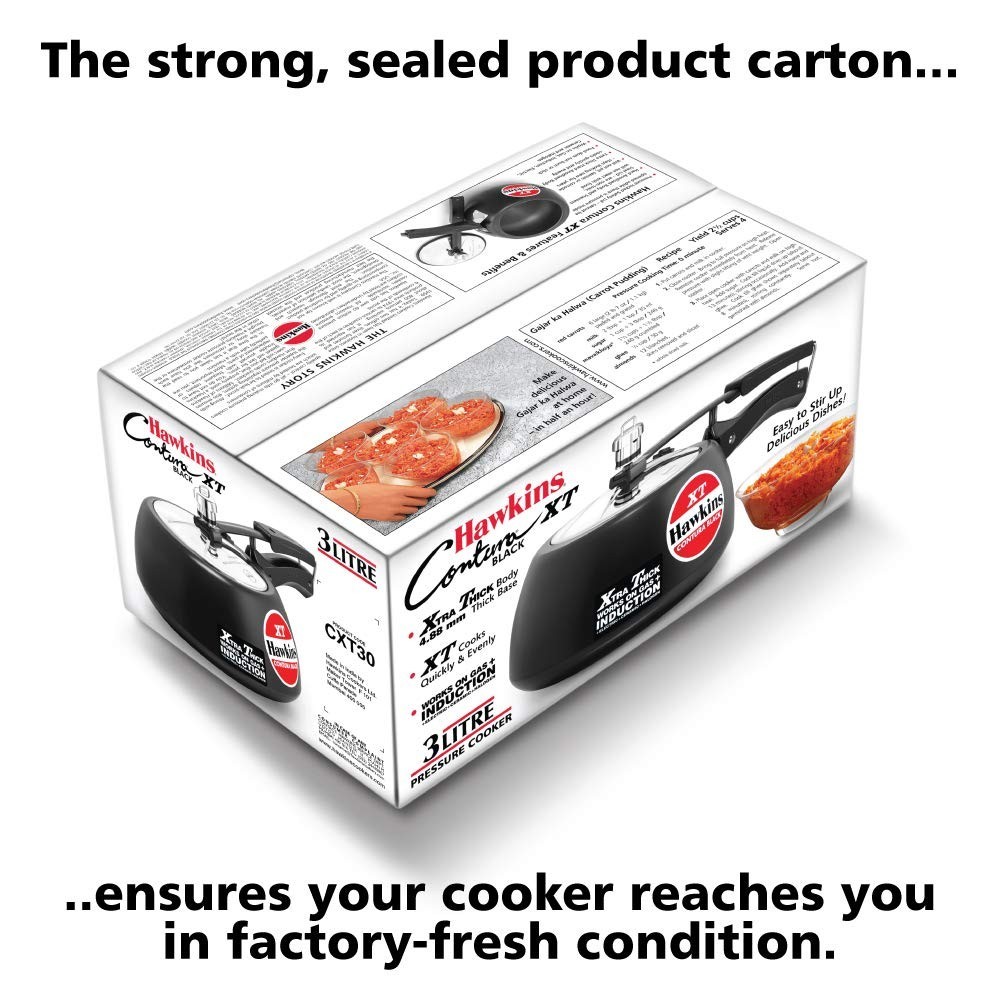 Hawkins Contura Induction Compatible Aluminium Inner Lid Pressure Cooker 3 Litre