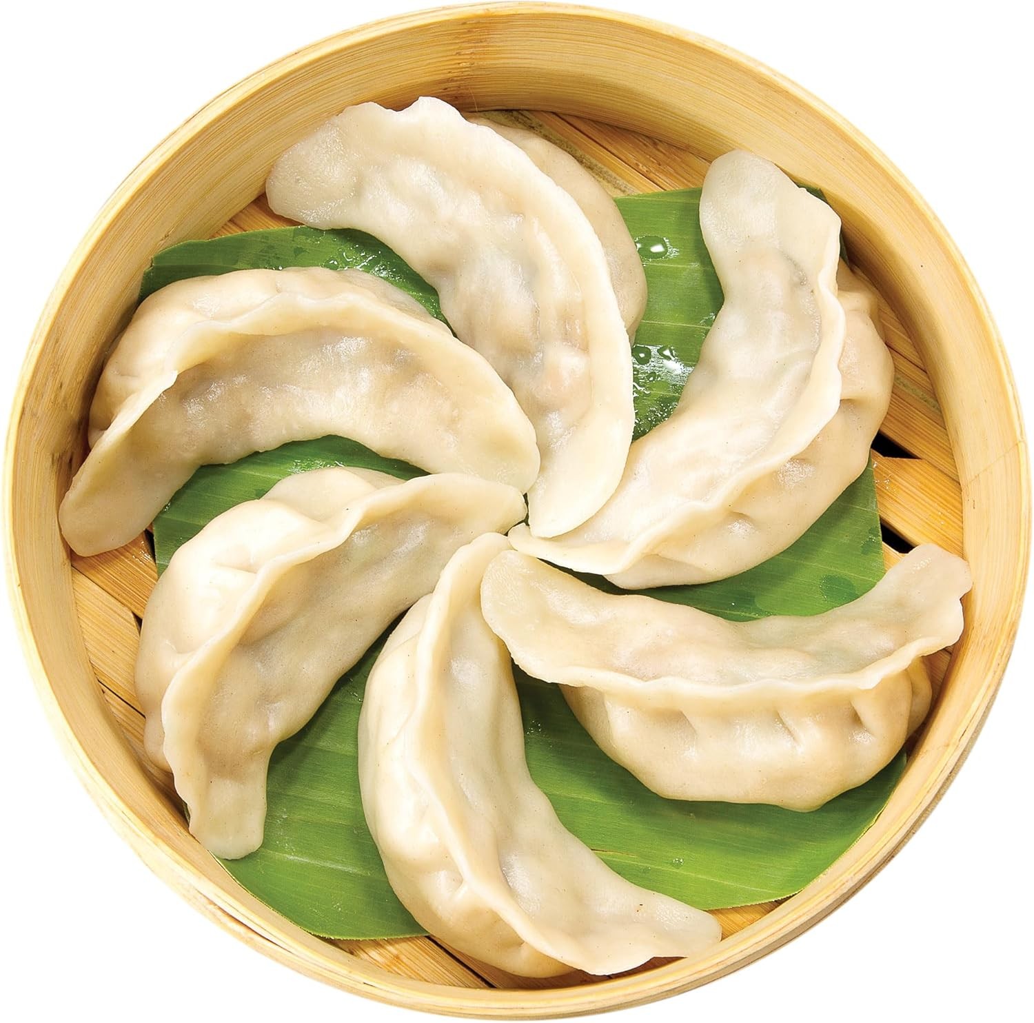 2 Tier Bamboo Steamer Basket 6 Inch for Dumplings Bao Buns Vegetables Fish Rice