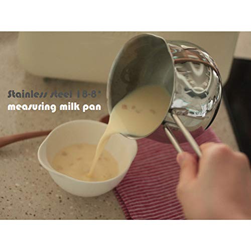 Saucepan, Stainless Steel Milk Pan 12cm, Soup Pot for Induction and Sliver