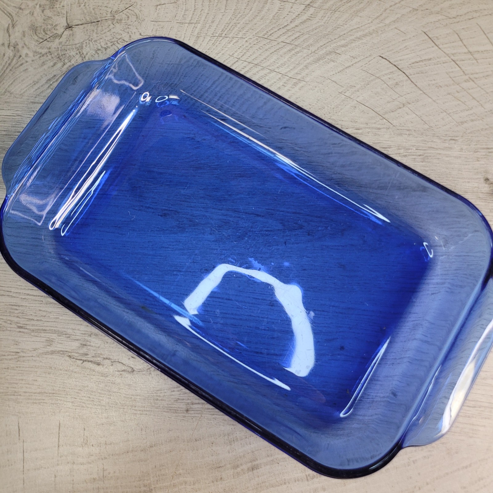 Pyrex 232-R Cobalt Blue Glass Casserole Baking Dish 2.2 Quart 11″ x 7″ x 1.5″