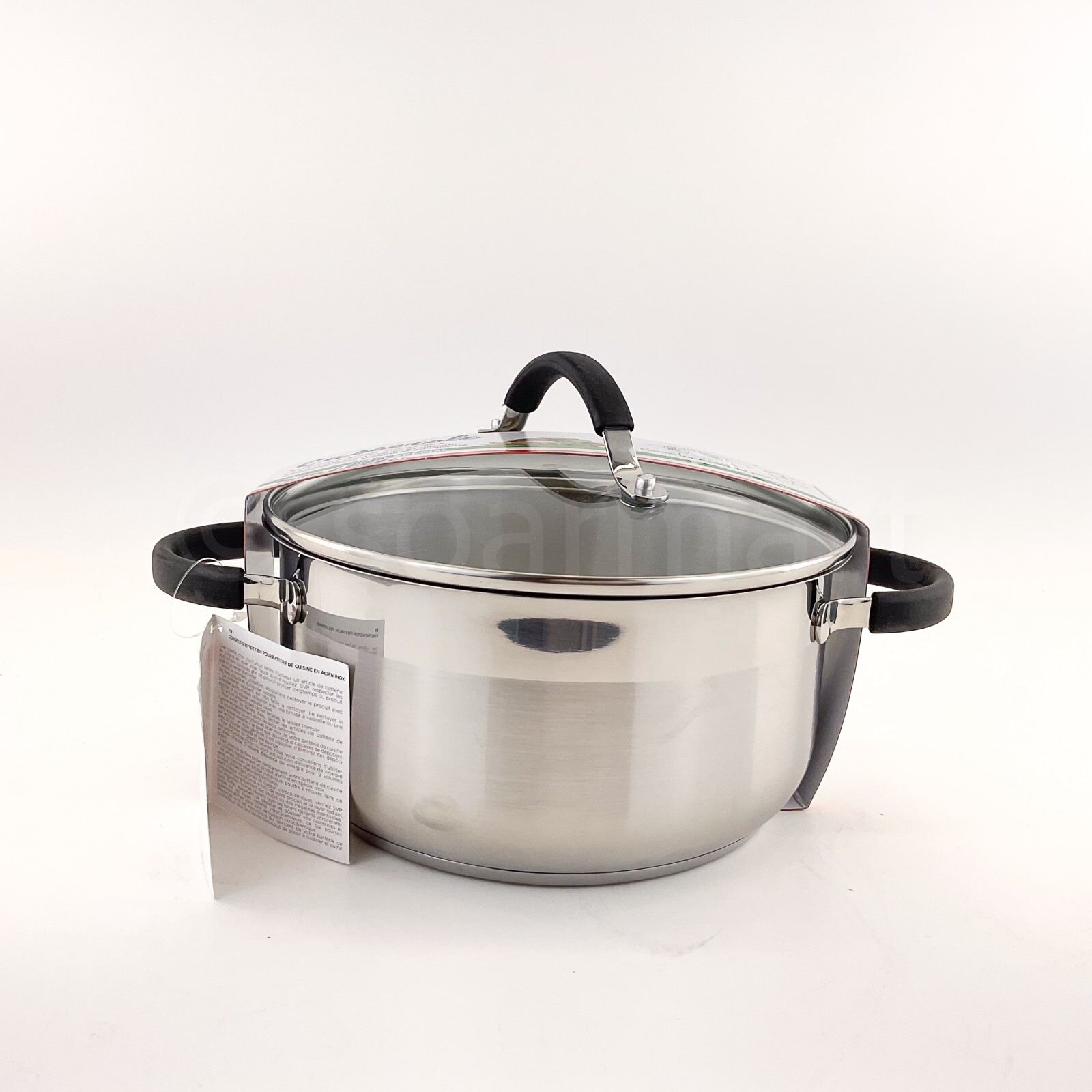 Idaele Stainless Steel Casserole Stock Pot 3.2-qt 8″ New