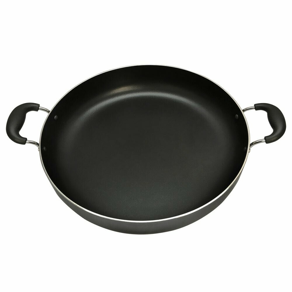 15.5″L x 10″W Aluminum Non Stick Coating Low Pot, 4 Quarts Stock Pot Wok Style
