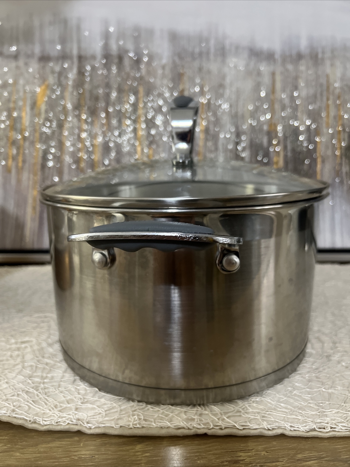 David Burke Gourmet Pro Heavy Gauge Stainless 6.3 Qt. /6L Stockpot /Lid Strainer