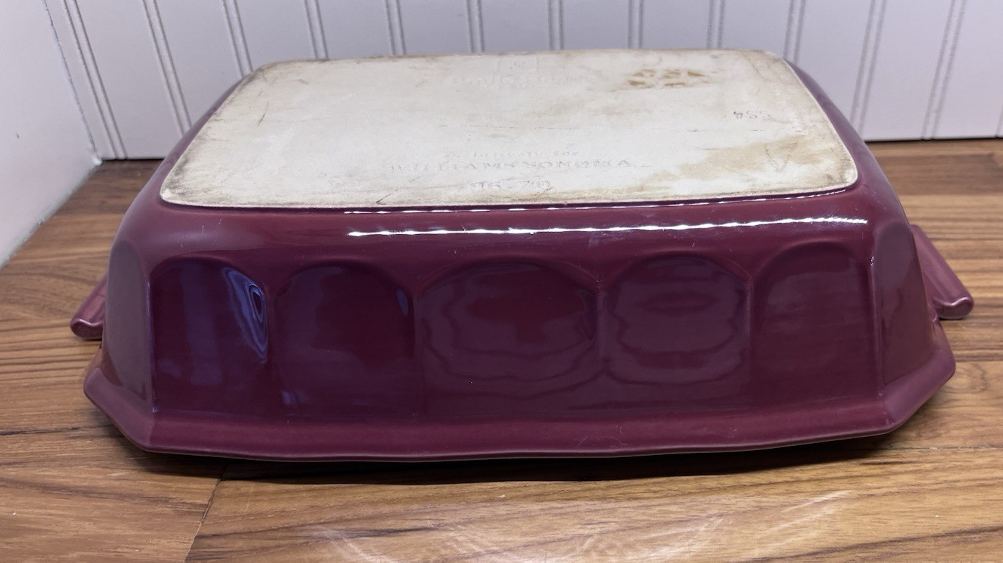 Emile Henry Williams Sonoma Cranberry 8×10 Baking Dish Casserole 96.70 France