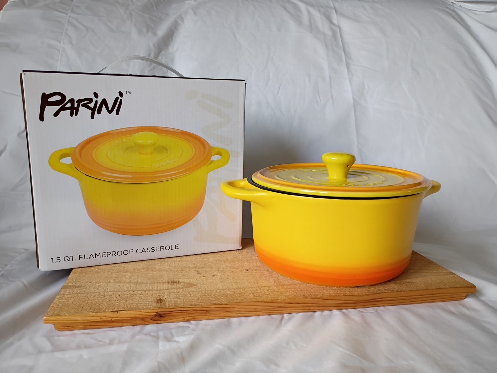 Parini 1.5 Quart Flameproof Casserole Unused In Original Box