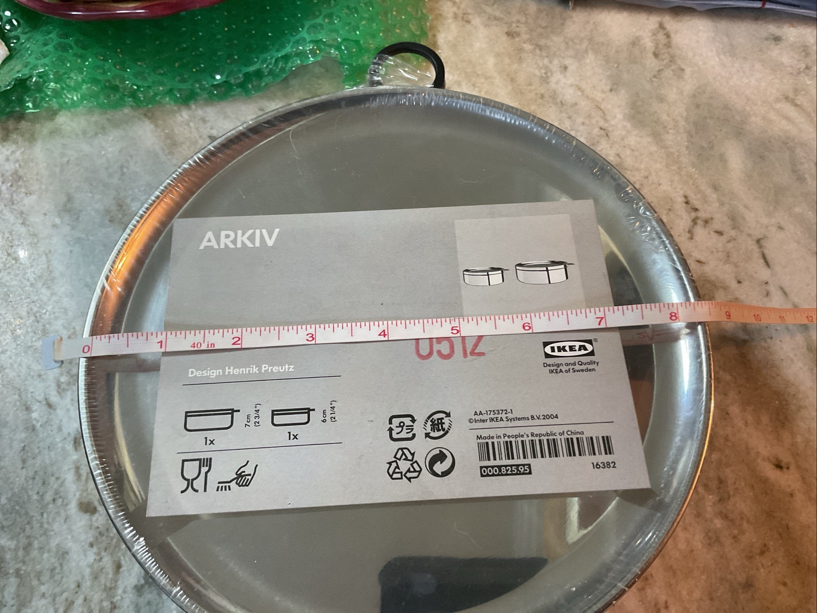 IKEA ARKIV Set of 2 Metal Pots with Lids 7 Cm and 6 Cm Stainless Steel New NIB