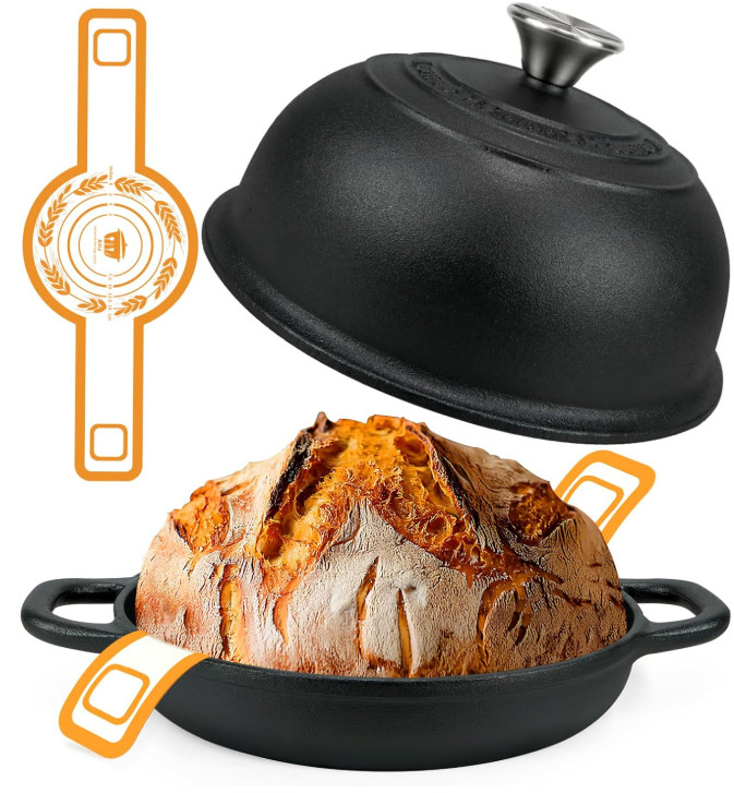 Olla holandesa hierro fundido 5QT para hornear pan freír y asar, Nuevo