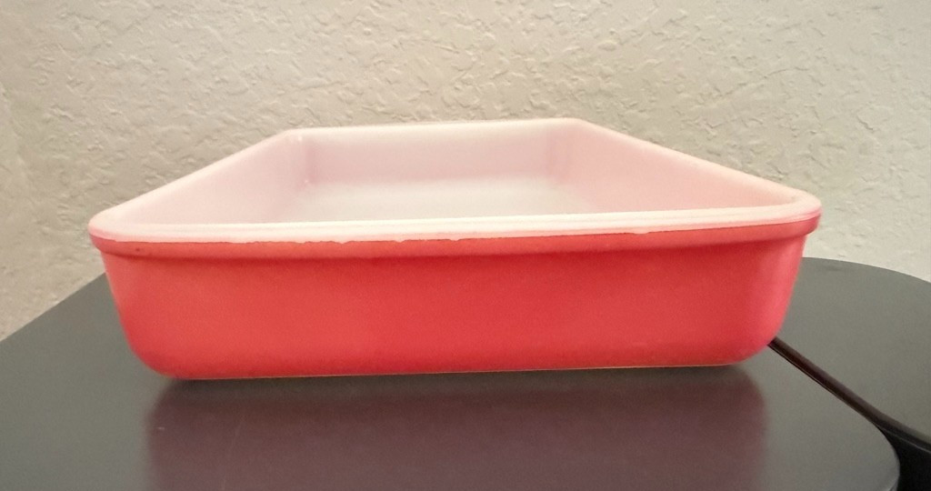 Vintage Pyrex Flamingo Pink 232 Rectangular Baking Dish Lasagna Cake Pan MCM