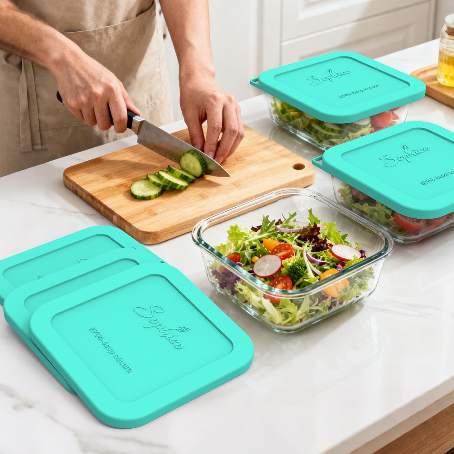 Sophico Silicone Storage Cover Lids Replacement for Pyrex Freshlock and SNAPW…