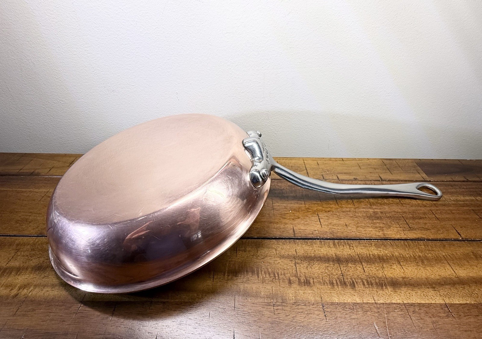 MAUVIEL 1830 Made in France COPPER ROUND FRYING PAN 10” Stainless Steel Handle