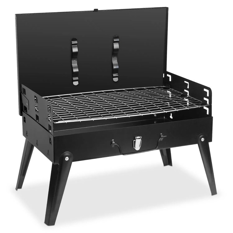 Portable Charcoal BBQ Grill – Foldable Mini Barbecue Smoker for Camping, Outdoor