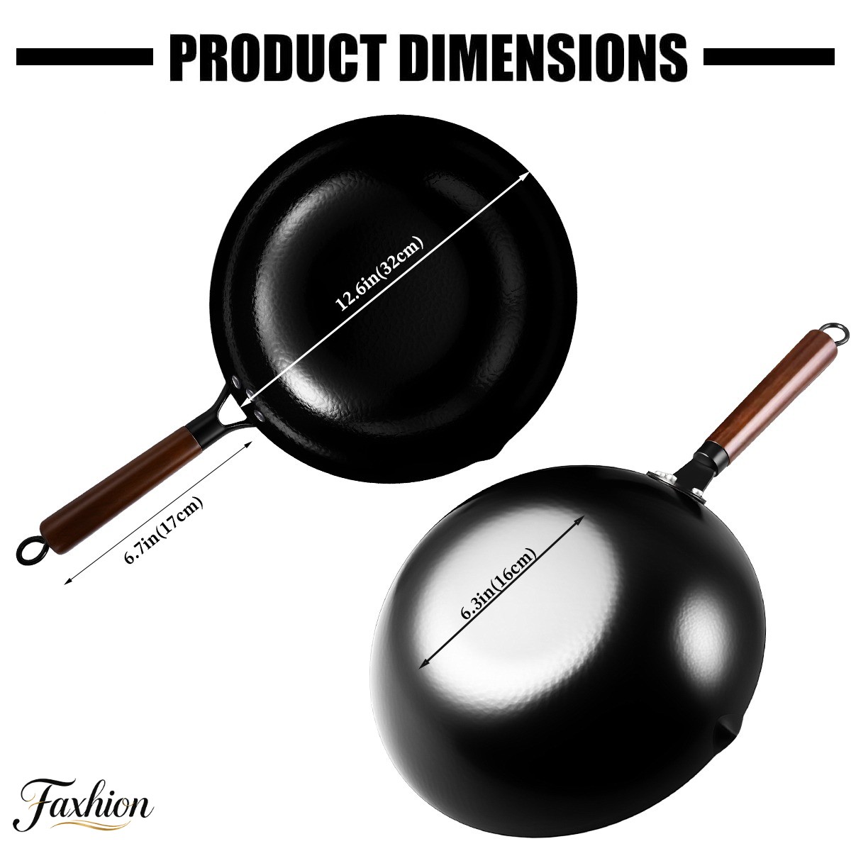 14pcs FASHION Cast Iron Cookware Frying Pan Set, 12.6 Inches