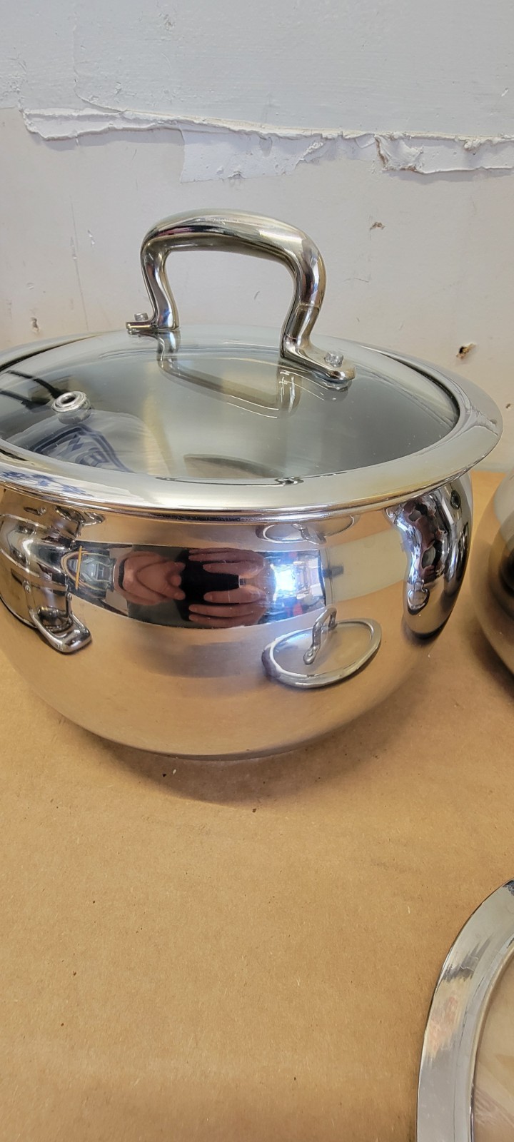 Biltmore 3 Pc Sauce Pans Pots Heavy Stainless Steel Oven Safe Steamer 3.4 2.3 QT